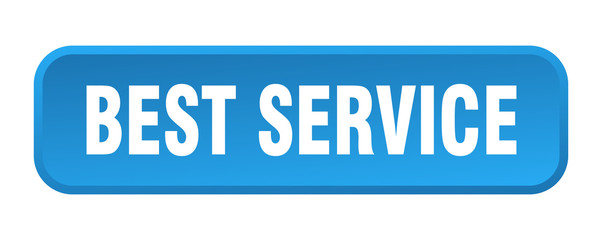 best service button. best service square 3d push button