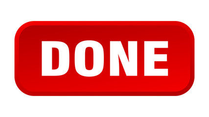 done button. done square 3d push button