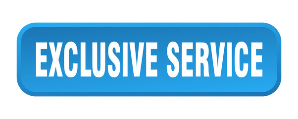 exclusive service button. exclusive service square 3d push button