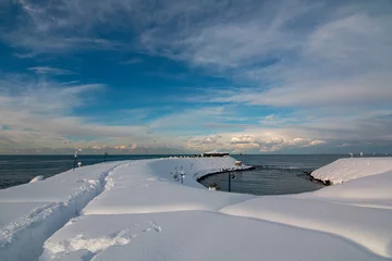 Fotobehang fresh snow and seascape © hacimatrix