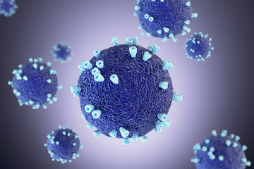 Microscopic view of coronavirus 2019-nCov.