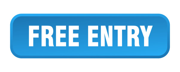 free entry button. free entry square 3d push button