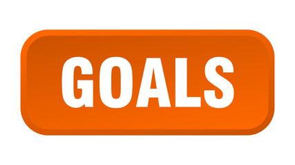 goals button. goals square 3d push button