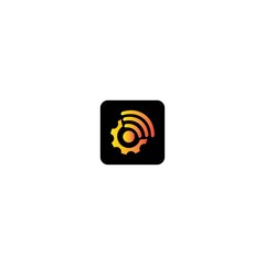 signal gear  logo template icon design