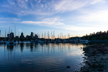 Vancouver beautiful city view from Stanley Park