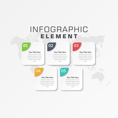 Five Point Infographic Element Business Strategy