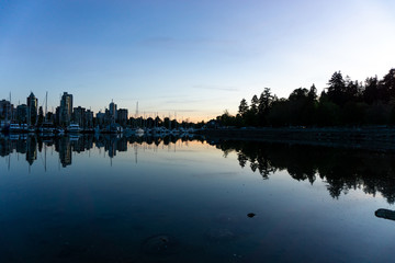 Vancouver beautiful city view from Stanley Park