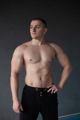 Naklejka premium young muscular man