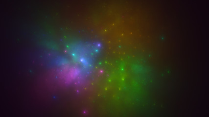 Obraz premium 3D rendering abstract fractal light background