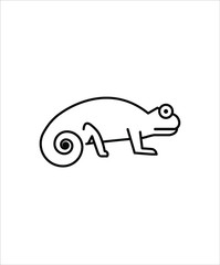 chameleon line icon,vector best line design icon.
