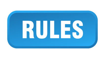 rules button. rules square 3d push button