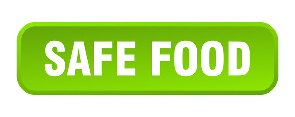 safe food button. safe food square 3d push button