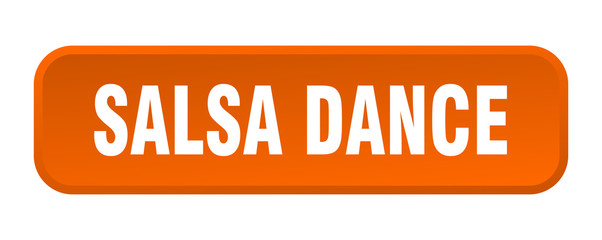 salsa dance button. salsa dance square 3d push button