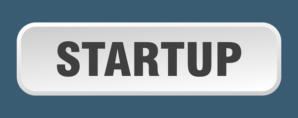 startup button. startup square 3d push button