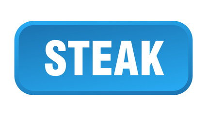 steak button. steak square 3d push button
