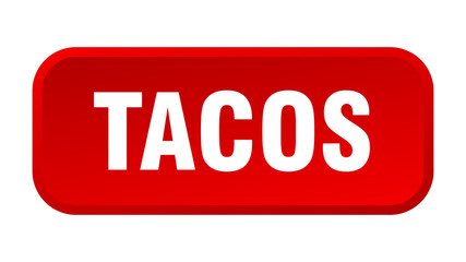 tacos button. tacos square 3d push button