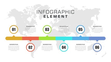 Infographic Vector Template Business Marketing with Icons  and Numbers