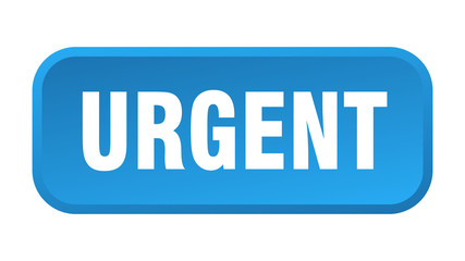 urgent button. urgent square 3d push button