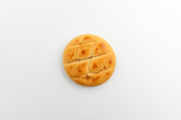 Delicious cookies on white background