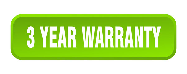 3 year warranty button. 3 year warranty square 3d push button