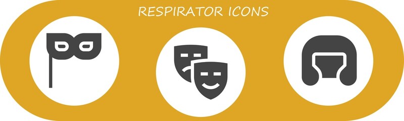 respirator icon set