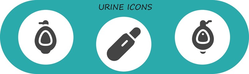 urine icon set