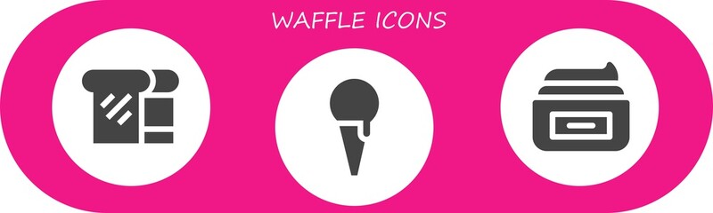 Modern Simple Set of waffle Vector filled Icons