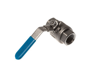 Steel ball spherical valve with blue handle and inner threading 3/4