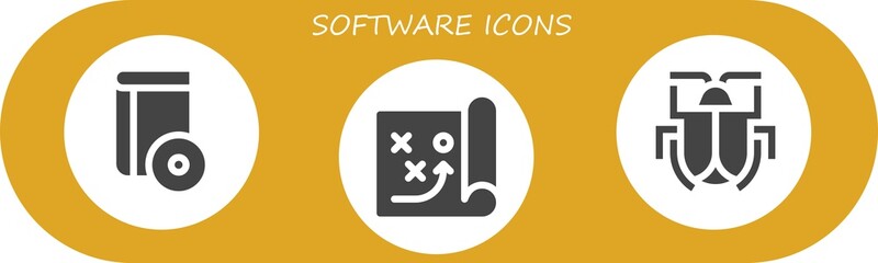 Modern Simple Set of software Vector filled Icons