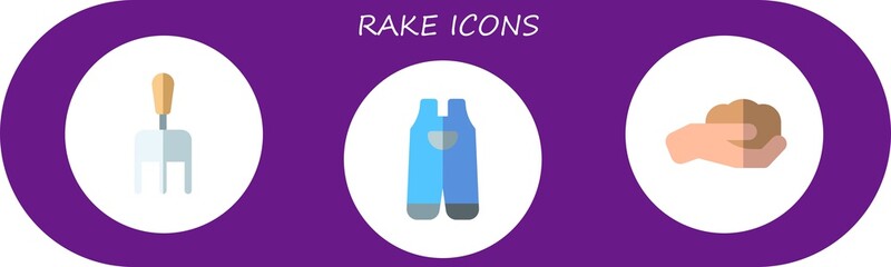rake icon set