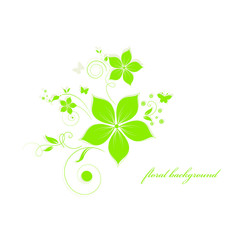 abstract floral background with flowers