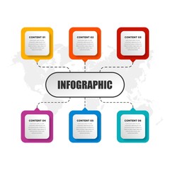 Infographic Vector Template Business Marketing with Icons  and Numbers