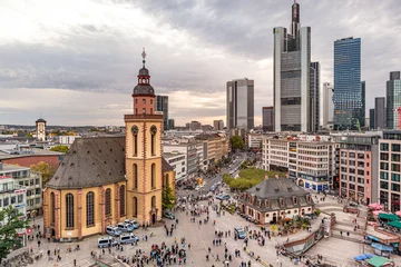Frankfurt Hauptwache und Katharinen Kirche  bei Sonnenuntergang © Stefan