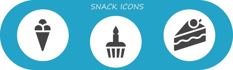 snack icon set