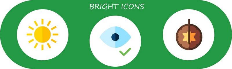 bright icon set