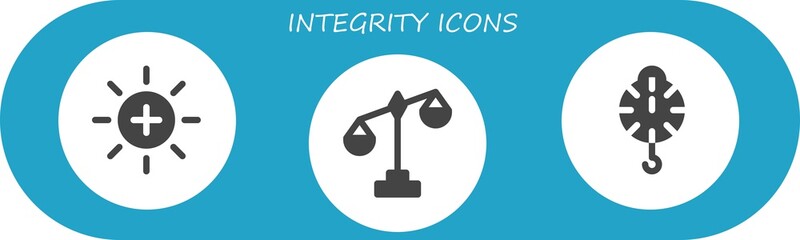 Modern Simple Set of integrity Vector filled Icons