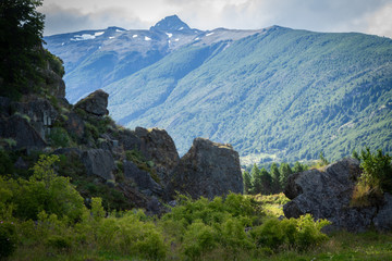 Puerto río tranquilo, ubicado en la región de Aysén, patagonia, Chile.