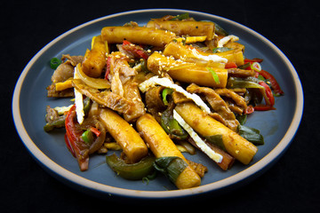 Stir-Fried Rice Cake with Soy Sauce