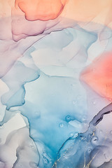 Fluid Art . Abstract colorful background, wallpaper. Mixing acrylic paints. Modern art. Marble texture. Alcohol ink colors  translucent