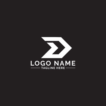 D letter logo vector template