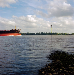 Nautical vessel on a river