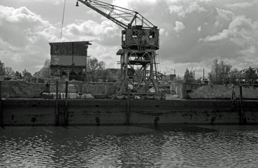Industrial landscape at a canal