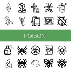 Set of poison icons