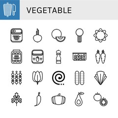 vegetable icon set