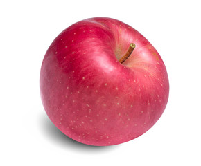 Fresh fuji Apple on white background,Red apples isolated on white background. With clipping path.