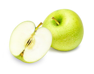 Green apple isolated on white  background 