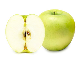 Green apple isolated on white  background 