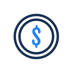 Money Bag Icon, editable dollar icon,simple finance and business icon for website and application