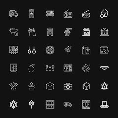 Editable 36 box icons for web and mobile