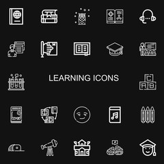 Editable 22 learning icons for web and mobile